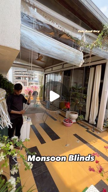 VIEW WITHOUT HARSH RAINS Blinds Outdoor, Rain Curtain, Outdoor Blinds, Stainless Steel Fittings, Wind And Rain, May 23, Blinds, Curtains, Stainless Steel