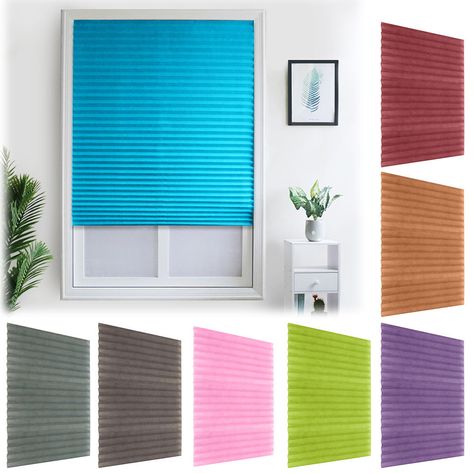 Buy Walbest Household Cordless Blind Light Filtering Fabric Pleated Shade for Windows, Balcony Cafe Window Bathroom Curtain, 35.4 x 59 Inch at Walmart.com Light Filtering Blinds, Room Darkening Blinds, Window Bathroom, Pleated Shades, Cafe Window, Window Roller Shades, Bathroom Window Curtains, Cordless Blinds, Honeycomb Shades