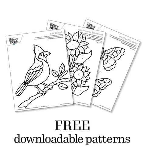 Free Stained Glass Patterns For Beginners, Leadlight Patterns Free Printable, Gallery Glass Patterns Free, Gallery Glass Paint Ideas, Mosiac Art Pattern Free Printable, Stain Glass Flower Pattern, Free Beginner Stained Glass Patterns, Free Mosaic Patterns Flowers, Spectrum Glass Free Patterns