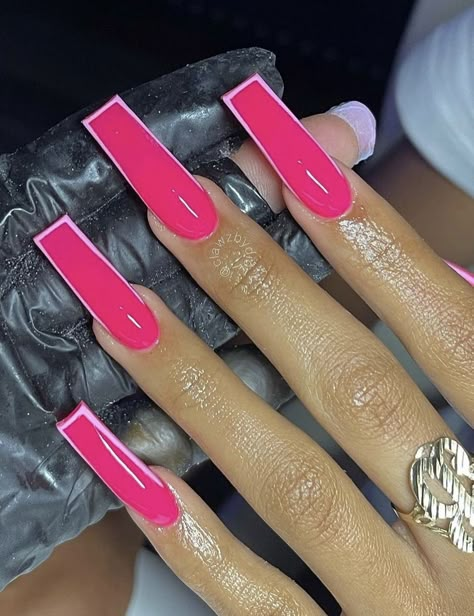 Long Acrylic Nail Designs, Diy Acrylic Nails, Nails Design With Rhinestones, Daily Nail, Work Nails, Long Acrylic Nails Coffin, Acrylic Nails Coffin Pink, Long Square Acrylic Nails, Unique Acrylic Nails