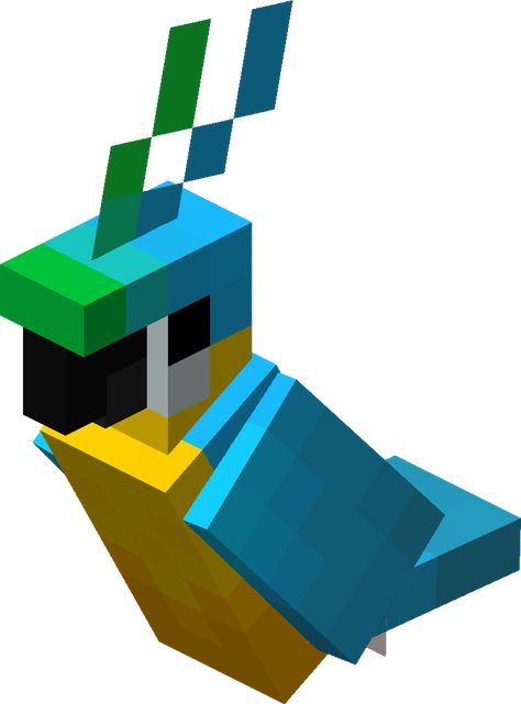 Parrot – Minecraft Wiki Minecraft Parrot Drawing, Minecraft Bookstore, Minecraft Parrot, Minecraft Art Ideas, Jungle Games, Pixel Art Dragon Ball, Minecraft Tv, Parrot Png, Pixel Art Dragon