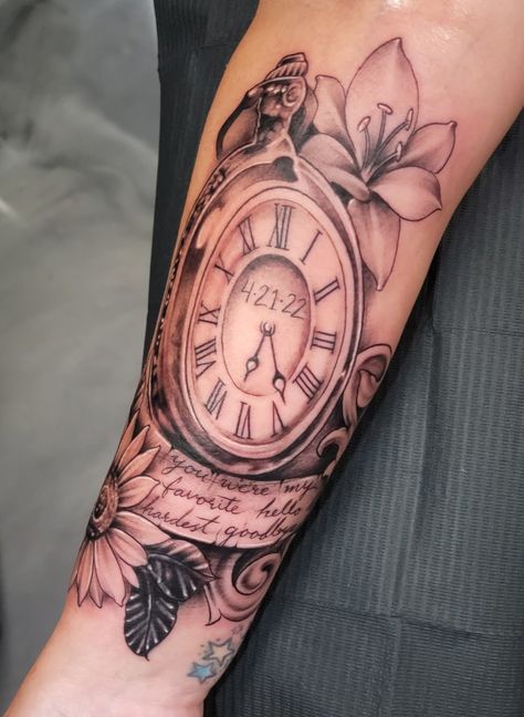 When time stopped and my life changed Time Stopped Tattoo, Time After Time Tattoo, Timepiece Tattoo, Sakura Tattoo, Dope Tattoos For Women, Memorial Tattoo, R Tattoo, Time After Time, Time Tattoos