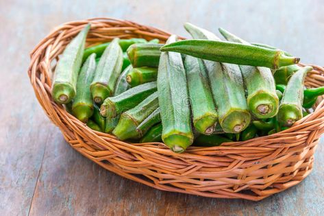 Photo about Fresh and organic okra on a basket. Green okra for cooking; popular healthy vegetable. Image of vegetable, organic, nature - 65088099 #okra #organic #foodphotography Vegetable Image, Whats For Lunch, Healthy Vegetable, Recipes Summer, Korean Dishes, Filipino Dishes, Healthy Vegetables, Eating Raw, Okra