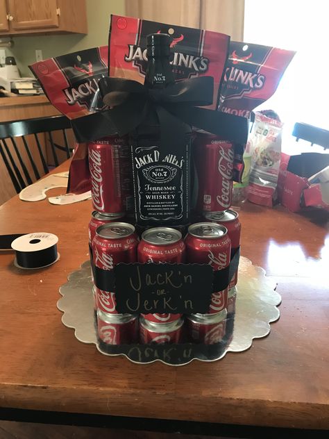 Jack And Coke Gift, Jack And Jill Fundraiser Ideas, Jack And Jill Decorations Ideas, Stag Raffle Baskets, Stag N Doe Prizes, Jack And Jill Gift Baskets Raffle Ideas, Stag And Drag Ideas, Jack N Jill Party Ideas, Jack And Jill Party Themes