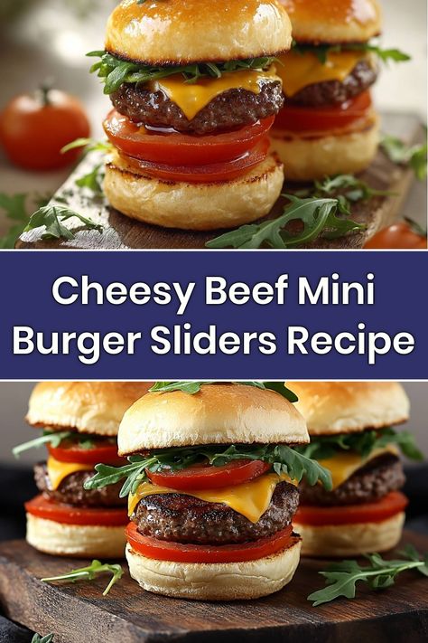 These Cheesy Beef Mini Burger Sliders are the ultimate comfort food! Packed with juicy beef patties, melted cheese, and fresh toppings, they make the perfect treat for game days or family gatherings. Join me in whipping up these delightful sliders that everyone will love! With easy-to-follow steps, you’ll have a delicious batch ready in no time. Let’s dive into the recipe and make these scrumptious sliders today! Mini Burger Sliders, Mini Burgers Sliders, Burger Sliders Recipes, Bbq Sliders, Homemade Banana Pudding Recipe, Grilled Halibut, Slider Sandwiches, Mini Burger, Homemade Banana Pudding