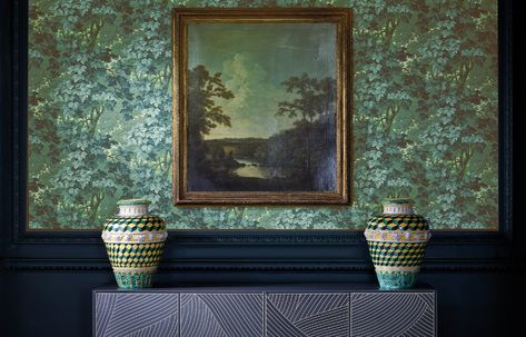 Zoffany Wallpaper, Park Wallpaper, Passing Of Time, 90s Wallpaper Hip Hop, Wallpaper Bathroom, Richmond Park, Paris Grey, Rose Absolute, Paint Effects