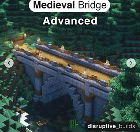 Medieval Bridge, Minecraft Building Blueprints, Minecraft Kingdom, Minecraft Building Guide, Minecraft City Buildings, Minecraft Mansion, Minecraft Structures, Bangunan Minecraft, Minecraft Cottage