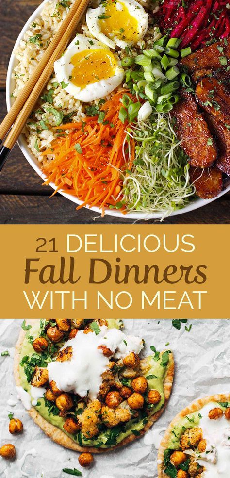 Meatless Dinners, Fall Dinners, No Meat, Vegetarian Life, Meatless Dinner, Vegetarian Dinners, Fall Dinner, Idee Pasto Sano, Vegetarian Dinner