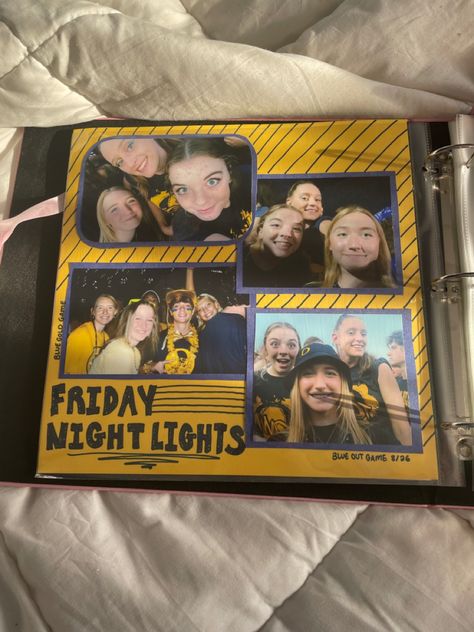 Freshman Scrapbook Pages, Hoco Scrapbook Layouts, Freshman Scrapbook Cover, Freshmen Year Scrapbook, Senior Year Scrapbook Ideas Layout, Scrapbook Yearbook Ideas, Scrapbook Ideas School, Freshman Year Scrapbook Ideas, Scrapbook Yearbook Theme