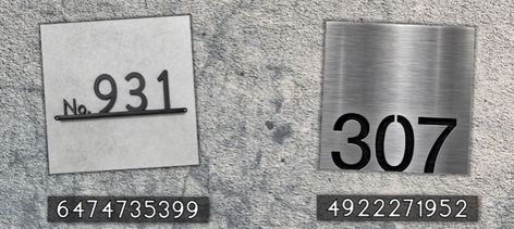 House Number Decals, House Number Plates, Blocksburg Room Ideas￼, Number Code, Bloxburg Decals Codes, City Layout, Bloxburg Decals, What To Do When Bored, Number Plates