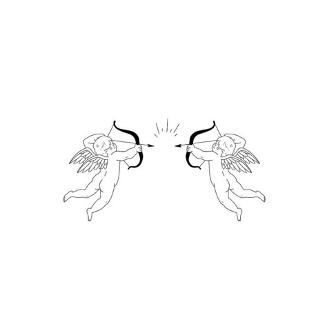 Twin Angels Tattoo, Matching Angel Tattoo, 3 Cherub Angel Tattoo, Angel Flash Tattoo, Flash Angel Tattoo, Two Cherub Angel Tattoo, Angel Tattoo, Chest Tattoo, Character Aesthetic