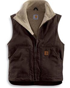 Carhartt Sherpa Lined Sandstone Duck Work Vest, Brown Chaleco Casual, Mens Fashion Rugged, Carhartt Jacket, Mens Winter Fashion, Vest Outfits, Carhartt Mens, Sherpa Lined, Ladies Dress Design, Western Wear