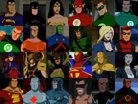 The Justice League(YJ) Dcau Justice League, Dc Headcanon, Justice League Animated Movies, League Of Justice, Justice League New 52, Justice League Team, Young Justice Characters, Anime Spider, Justice League Art