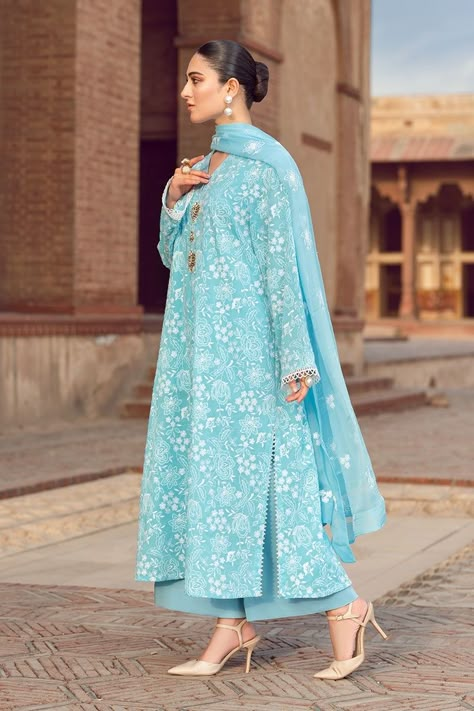 Shadow Work-1-Repeat-2 - Bareeze Bareeze Shirt Designs, Eid Dress Designs Ideas 2024, Lawn Dress Design Ideas 2024, Pakistani Suits Casual, Daily Wear Dresses, Lawn Collection 2023, Lawn Dress Design, Sobia Nazir, Simple Dress Casual