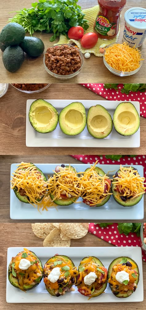 Taco Boats, Sommer Mad, Avocado Taco, Simple Home, Avocado Recipes, Healthy Nutrition, Healthy Meal Prep, Healthy Snacks Recipes, Avocado Toast