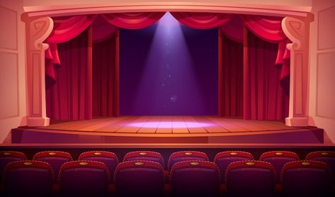 Theater Ideas Stage, Theater Stage Design Drawing, Ballet Stage Background, Stage Background Drawing, Theatre Stage Drawing, Anime Stage Background, Gacha Stage Background, Theater Stage Drawing, Opera Background