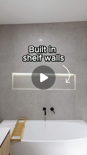 The Bathroom Guide on Instagram: "SAVE THIS… ⬇️  🚀P.S If you want to learn how to create your own bathroom design using our structured design workflow methods… you’ll love our FREE 8 step video lesson design mini course!  💬 Comment “Mini” to get access now!  As shelf walls and niches become more popular, more and more people are suffering the consequences of poor installation.   Keep this video in mind when you are having your nibs, niches and shelf walls installed ✍️  1️⃣ Your structural base (meaning the very foundation of your niche, nib or shelf wall) should be installed with an approx 10mm fall built into it.   Note that your tiles will also need fall, but no where near as much, or your shampoo bottles will slide off the niche. But if you were wondering, the tiles normally have a 3m Built In Shelf Wall, Shelf Wall Ideas, Bathroom Niche Ideas Built Ins, Bathroom Niche Design, Niche Design Wall, Recessed Wall Niche Ideas, Bathroom Niche Ideas, Wall Niche Ideas, Recessed Wall Niche