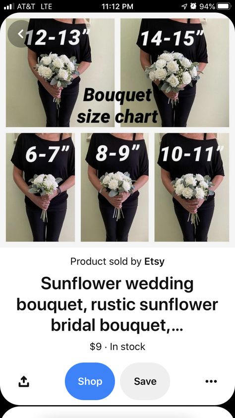 Bouquet Sizes Chart, Rust Wedding Ideas, Bouquet Sizes, Wedding Puerto Rico, Sunflower Bridal Bouquet, Rust Wedding, Bouquet Size, Sunflower Wedding Bouquet, Bridal Sunflowers