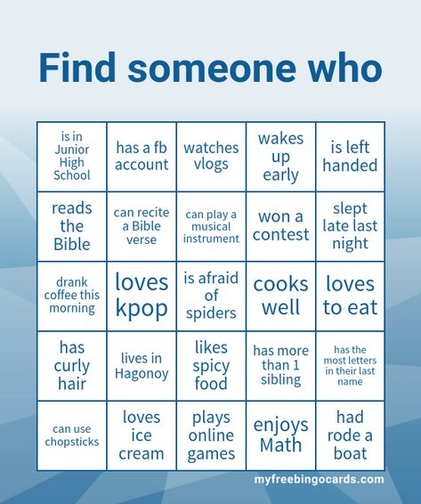 Virtual Find someone who Bingo Find Someone Who Bingo, Rolling Shades, Human Bingo, Bingo Card Generator, Free Printable Bingo Cards, One More Hour, Free Bingo Cards, Blackberry Crumble, Bingo Cards Printable