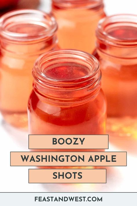 Served up in a shot glass, this drink dresses down the elegant Washington Apple Shot, a dinner party version with a similar recipe. https://feastandwest.com/washington-apple-shot/ Friendsgiving Shot Ideas, Winter Shot Recipes, Thanksgiving Shot Recipes, Thanksgiving Shots Alcohol, Fall Shots Alcohol, Tailgate Shots, Shots For A Crowd, Thanksgiving Shots, Washington Apple Drink