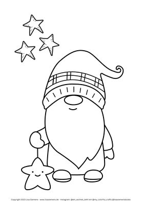 Wichtel Malvorlagen - Lisa Siemens - Kreative Ideen für Kinder Christmas Coloring Pages, Magical Creatures, Christmas Colors, Christmas Themes, Colored Pencils, Christmas Time, Kindergarten, Coloring Pages, Vibrant Colors