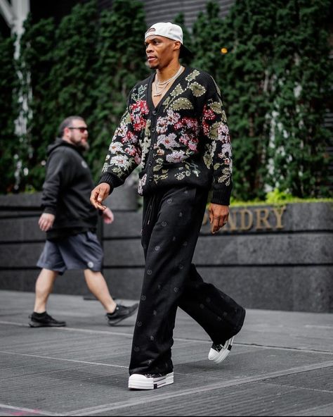 Russell Westbrook Outfits, Westbrook Outfits, Russell Westbrook Fashion, Westbrook Fashion, Rick Owens X Converse, Celine Pants, League Fits, Nba Fits, Westbrook Nba