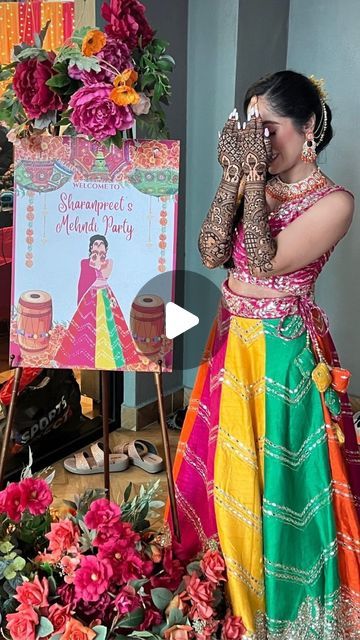 3,186 likes, 15 comments - kstheweddingg on May 25, 2024: "Sharanpreet’s fun filled Mehndi Party! We henna-ed, we Bhangra-ed, we sang, we Giddha-ed, we indulged, we bombed the photobooth, vibing with vibrance through it all! PS: catch the realest bride moment at the end 🤪 Welcome Board: @ekancard Bride’s Mehndi: @shainaazmehendi2010 Bride’s Makeup: @makeupbyrupa_ Bride’s Outfit: @sabhyabridal Decor: @jsvior @jsvior_shal Photography: @jdartsphotography Videography: @signaturefilms.my Mehandi Costume For Bride, Mehndi Set Up At Home, Bride Mehndi Outfit, Henna Party Outfit, Mehndi Photoshoot Brides, Mehndi Event Decoration, Mehndi Party Decoration, Mehndi Look For Bride, Mehndi Party Decor