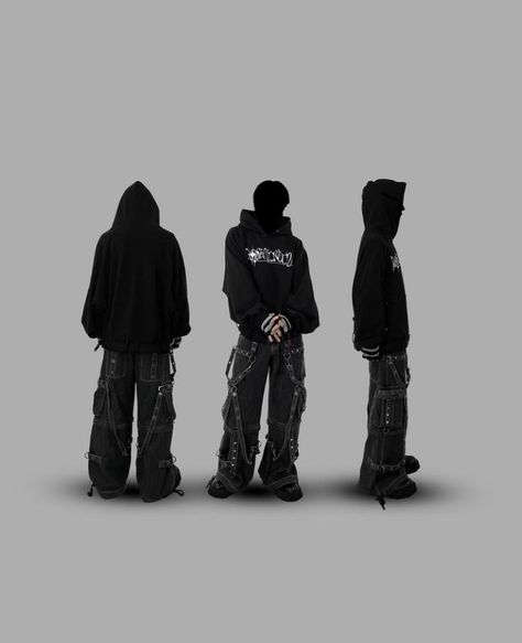 Post Apocalyptic Photoshoot, Summer Opiumcore Outfits, Opiumcore Aesthetic Outfit, Opiumcore Outfits Men, Cute Aesthetic Black, Rick Owens Street Style, Grey Pants Outfit, Y2k Outfits Men, Military Pattern