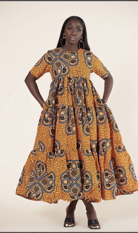 Ankara Simple Dress Styles, Organza Fashion, Simple Dress Styles, Church Dresses For Women, Grass Fields, Loose Clothes, African Fabric Dress, Long African Dresses, Casual Dresses Plus Size