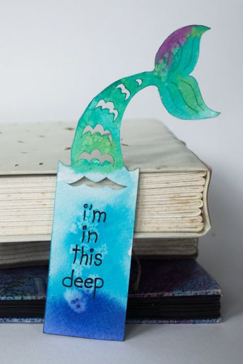 Mermaid Bookmark Limited Edition Original Hand Made Paper Mermaid Bookmark, Handmade Bookmarks Diy, Paper Quote, Felt Bookmark, Mermaid Crafts, Bookmarks For Books, Creative Bookmarks, Bookmark Craft, Paper Bookmarks