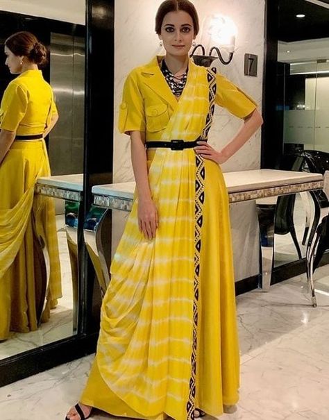 Yellow Outfit Indian, Makeup For Yellow Outfit, Yellow Indian Outfit, Wanderlust Fashion, Outfit Indian, Draping Styles, Saree Wearing Styles, Saree Wearing, Saree Draping Styles