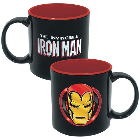 Icup Marvel Comics: Iron Man 20-oz. Mug (8.63 CAD) ❤ liked on Polyvore featuring home, kitchen & dining, drinkware, wizard of oz mug e logo mugs Iron Man Name, Iron Man Merchandise, Marvel Comics Iron Man, Online Comic Books, Comic Book Shop, Famous Comics, Creative T Shirt Design, Face Icon, Logo Mugs