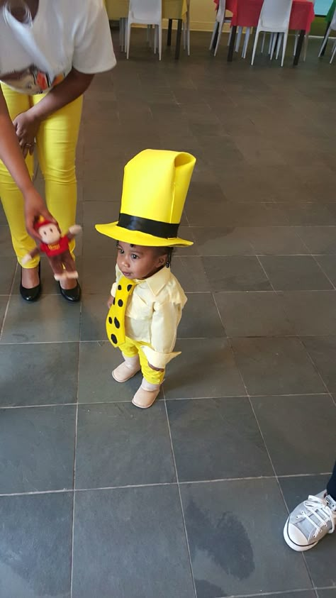 Curious George & Man in the yellow hat theme for my grandson 1st Birthday Party. Curious George Pfp, Curious George And The Man Costume, Man In The Yellow Hat Costume, Curious George And Man In The Yellow Hat Couple Costume, Curious George Halloween, Grandson 1st Birthday, Yellow Hat Man Curious George, Curious George Costume, Curious George And Man In The Yellow Hat