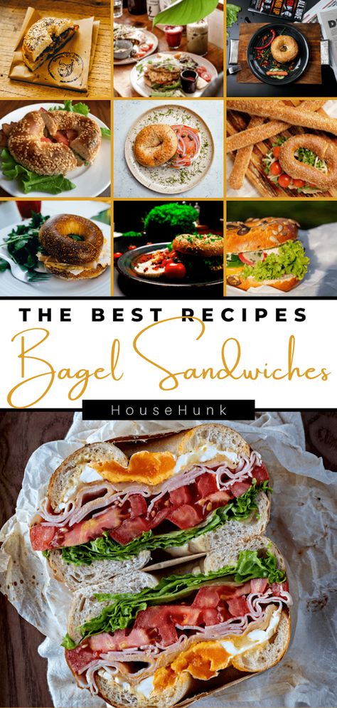 Open Faced Bagel Sandwich, Bagel Sandwiches Ideas, Bagel Sandwich Ideas Vegetarian, Freezer Bagel Breakfast Sandwiches, Jalapeno Bagel Sandwich, Sweet Breakfast Sandwich, Bagels Fillings, Asiago Bagel Sandwich, Sandwich Filling Recipes