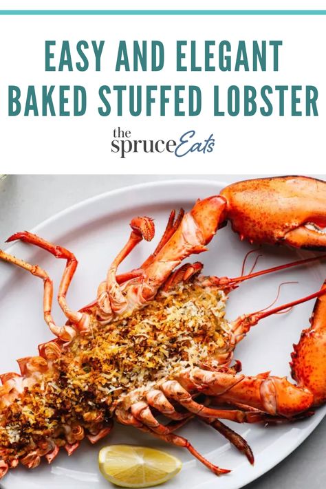 Fine Dining Dishes, Baked Stuffed Lobster, Roasted Rack Of Lamb, Stuffed Lobster, Gourmet Entrees, Baked Stuffed Shrimp, Seafood Festival, Lobster Bake, Lobster Dishes