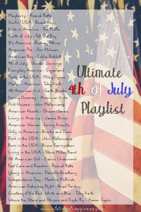 Fourth Of July Playlist, Fun Things To Do At Home For 4th Of July, 4th Of July Ideas Decorations, Fourth Of July Traditions, Things To Do On 4th Of July, 4th Of July Playlist, 4th Of July Music, 4th Of July Songs, July Decorating Ideas