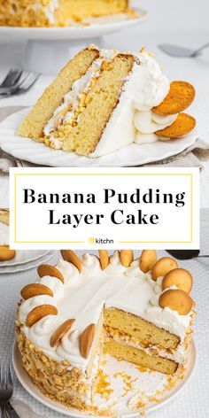 Pudding Layer Cake, Easy Layer Cake Recipes, Easy Banana Pudding, Banana Cream Pudding, Southern Banana Pudding, Banana Pudding Cake, Pudding Flavors, Creamy Pudding, Southern Desserts