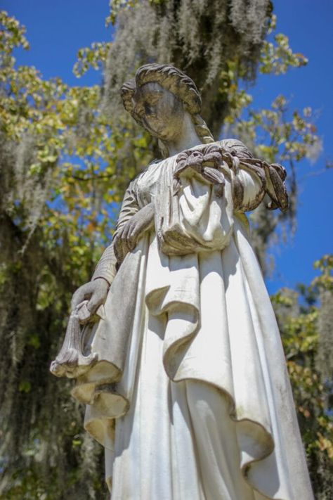 Garden Of Good And Evil, Bonaventure Cemetery, Bird Girl, Forsyth Park, Coastal City, Midnight Garden, Night Garden, Coastal Cities, Savannah Georgia