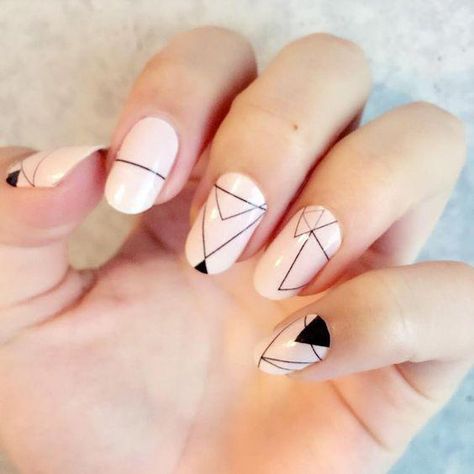 GEOMETRIC NAIL ART IDEAS – OSTTY Geometric Nails, Minimalist Nail, Geometric Nail Art, Minimalist Nail Art, Black Nail Art, Geometric Nail, Short Nails Art, Popular Nail Designs, Trendy Nail Design