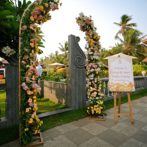 Swipe through to witness the magic of this beautiful pre-wedding ritual with the serene sea as the perfect backdrop. Every moment here is filled with laughter, love, and vibrant colors. A Haldi event to remember at Asokam Beach Resort! 📷1. The stage set up for enjoying the playful Haldi ceremony against the stunning ocean view. 📷 2.The seating arrangements for the guests to enjoy the function 📷3.The intricate entrance decor blending seamlessly with the natural beauty of the resort. ... Hindu Ceremony, Wedding Rituals, Haldi Ceremony, Stage Set, Entrance Decor, Outdoor Events, Ceremony Decorations, Beach Resort, Seating Arrangements