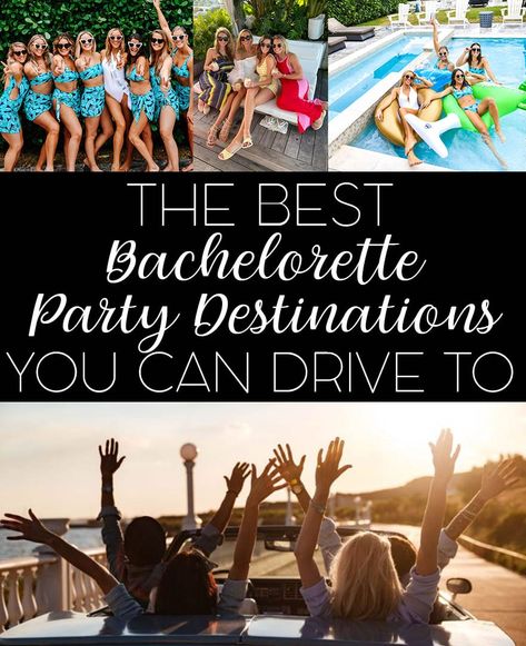 The top bachelorette party destinations you can drive to, from the West Coast & California, to the East Coast, Midwest and wherever you're located in the USA. Midwest Bachelorette Party, West Coast Bachelorette Party, Midwest Bachelorette Party Destinations, East Coast Bachelorette Destinations, East Coast Bachelorette Party, Top Bachelorette Destinations, Bachlorette Destinations, Best Bachelorette Party Locations, Bachelorette Location Ideas