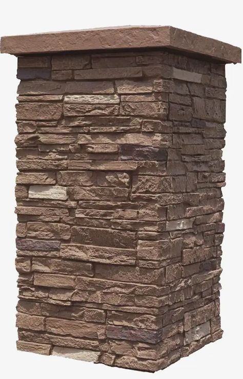 30in-Column-Wrap-Brunswick Both Aesthetic, Column Wraps, Rock Panel, Column Wrap, Architectural Features, Stone Rocks, Patio Design, Long Lasting, Patio