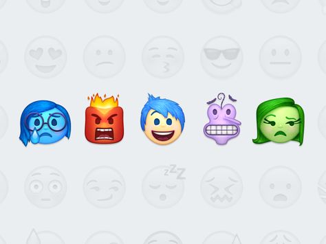 Inside Out Emoji, I like this as a design piece as a whole. Inside Out Characters, Emoji Design, Disney Emoji, Disney Inside Out, Drawing Cartoon Characters, Kid Movies, Disney Fun, Disney And Dreamworks, Disney Pictures