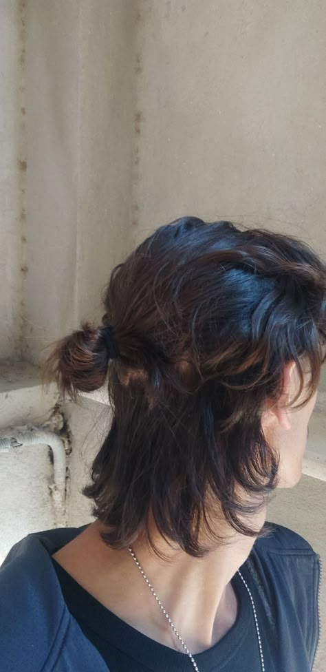 Long hair back tie eren Yeager attack on titan Long Tied Hair Man, Men Tied Hairstyles, Men Long Hair Tied Back, Male Hair Pulled Back, Long Hair Men Tied Back, Men Tied Hair, Long Hair Tied Up Men, Korean Men Hairstyle Medium Long Hair, Masculine Updo