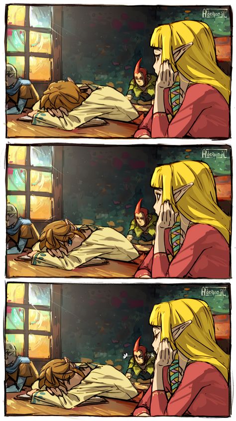 Link And Zelda Sleeping, Link X Y/n, Skyward Link, Hyrule Castle, Zelda Skyward, Minecraft World, Legend Of Zelda Memes, Princesa Zelda, Zelda Funny