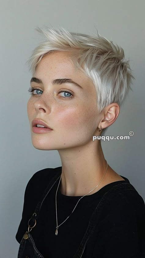 Platinum Blonde Hair At Home, 4b Curls, Going Platinum Blonde, Blonde Hair Balayage, Blonde Hair At Home, 100 Hairstyles, Short Platinum Blonde Hair, Messy Pixie Haircut, Blonde Toner