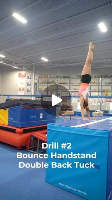 Tumbl Trak on Instagram: "Looking for some innovative “Double Back” progressions?! We’ve got you covered. 😌 Check out these equipment setups to help you get the skill, and check back with us every month for an exclusive training tip with @insidegym 💙" Back Tuck Drills, Tumbling Drills, Gymnastics At Home, Back Tuck, Gymnastics Skills, Gymnastics Training, Handstand, Every Month, Training Tips