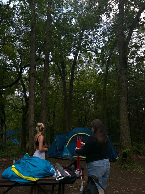 Girls trip camping Camping Girls Trip, Girls Camping Trip Aesthetic, Senior Camping, Girls Camping Trip, Vsco Posts, Girl Camping, Camping Girl, Group Camping, No Boys Allowed