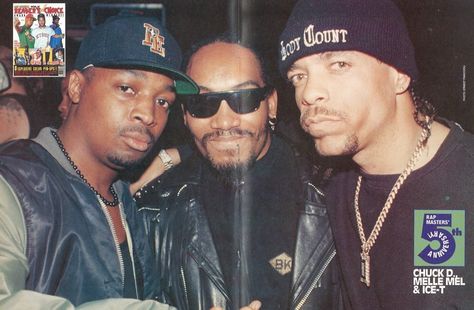 Chuck D, Melle Mel and Ice T "Old School" Melle Mel, Chuck D, Gangster Rap, Hip Hop 90s, Ice T, Old School Music, Real Hip Hop, Still Love Her, Gangsta Rap