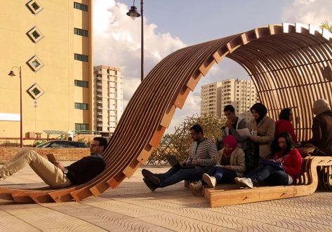 FORMAKERS - Golden-Section Contouring Pavilion / Pharos University Pavillion Design Architecture Projects, Urban Square, Pavilion Furniture, Pavilion Architecture, Pavilion Design, Outdoor Pavilion, Alexandria Egypt, Digital Fabrication, Urban Furniture